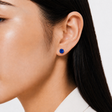 8mm Round Gemstone Stud Earrings in 10K Gold