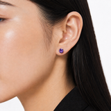 8mm Round Gemstone Stud Earrings in 10K Gold