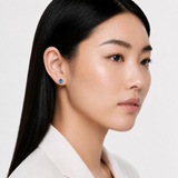 8mm Round Gemstone Stud Earrings in 10K Gold
