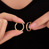 18MM Round Hoops with Diamond-Cut Finish in 14k Gold