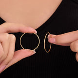 30MM Round Endless Hoop Diamond Cut Earrings in 14k Gold