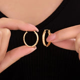 20MM Diamond-Cut Oval Hoops  in 14k Gold