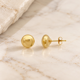 Unisex 14K Yellow Gold Ball Stud Earrings