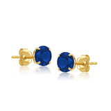 Classic 6mm Round Stud Earrings in 14K Gold