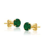 Classic 6mm Round Stud Earrings in 14K Gold