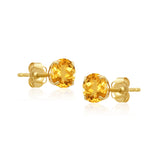 Classic 6mm Round Stud Earrings in 14K Gold