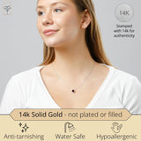 Solitaire Bezel Set Gemstone Pendant in 14k Gold