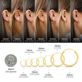 1.5MM Endless Hoops in 14K Yellow Gold