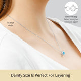 Solitaire Bezel Set Gemstone Pendant in 14k Gold