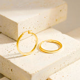 Classic Square Tubed Hoop Earrings in 14K gold
