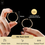2MM Tube Classic Hoops in 14K Gold