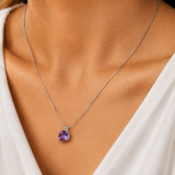 6mm Cushion Gemstone Pendant with 18" Chain