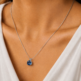 6mm Cushion Gemstone Pendant with 18" Chain
