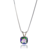 6mm Cushion Gemstone Pendant with 18" Chain