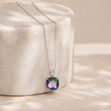 6mm Cushion Gemstone Pendant with 18" Chain