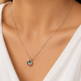 6mm Cushion Gemstone Pendant with 18" Chain