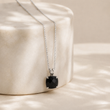 6mm Cushion Gemstone Pendant with 18" Chain