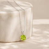 6mm Cushion Gemstone Pendant with 18" Chain