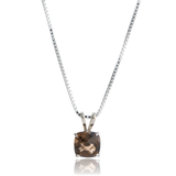 6mm Cushion Gemstone Pendant with 18" Chain
