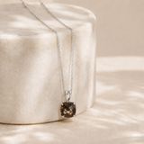 6mm Cushion Gemstone Pendant with 18" Chain