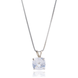 14K Gold 8mm Cushion Cut Birthstone Pendant Necklace