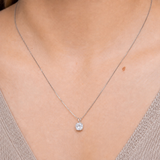 14K Gold 8mm Cushion Cut Birthstone Pendant Necklace
