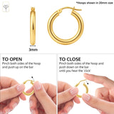 3MM Tube Classic Hoops in 14K Gold