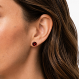 14K Gold 8mm Cushion Cut Gemstone Stud Earrings