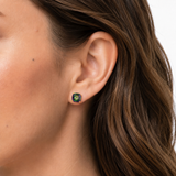 14K Gold 8mm Cushion Cut Gemstone Stud Earrings