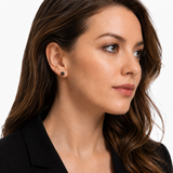 14K Gold 8mm Cushion Cut Gemstone Stud Earrings