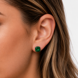8mm Cushion Cut Gemstone Earrings in 925 Silver