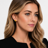 8mm Cushion Cut Gemstone Earrings in 925 Silver