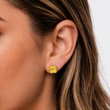 8mm Cushion Cut Gemstone Earrings in 925 Silver