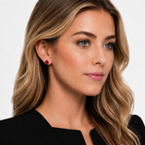 8mm Cushion Cut Gemstone Earrings in 925 Silver