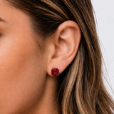 8mm Cushion Cut Gemstone Earrings in 925 Silver