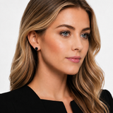 8mm Cushion Cut Gemstone Earrings in 925 Silver