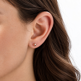 Unisex 14K Rose Gold Ball Stud Earrings