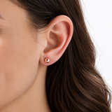 Unisex 14K Rose Gold Ball Stud Earrings