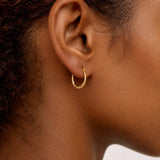 Two Tone Rope Twisted Hoops in 14K Gold