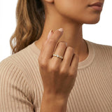Reverse Heart CZ Ring in 10K Gold