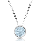 Solitaire Bezel Set Gemstone Pendant in 14k Gold