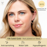 Axis Two-Tone Hoops in 10k Gold
