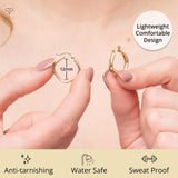 Knurled Solid 10k Gold Hoop Earrings