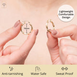 Knurled Solid 10k Gold Hoop Earrings