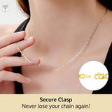 Siena 2.3mm Two-Tone Mariner Chain in 14k Gold