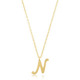 Miniature Initial Necklace in 10k Gold