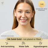 Mini Solitaire Huggie Hoops in 14K Yellow Gold
