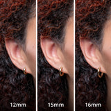 Bold 3mm Click-Top Hoops in 10k Gold