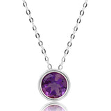 Solitaire Bezel Set Gemstone Pendant in 14k Gold