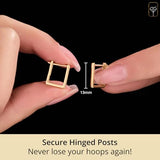 Solid 14K Yellow Gold Hoops Earrings for Women| Hypoallergenic Real Gold Earrings for Women | Anti Tarnish Solid Gold Earrings by MAX + STONE